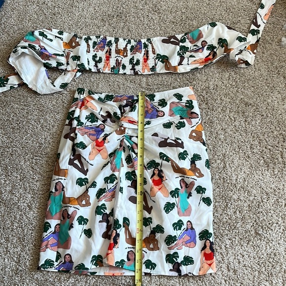 Shein skirt with top woman and banana leaves design - Picture 12 of 13